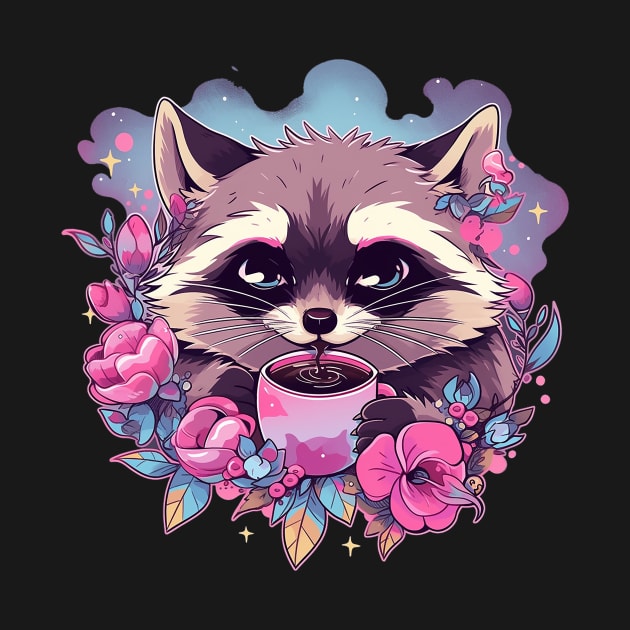 raccoon by lets find pirate