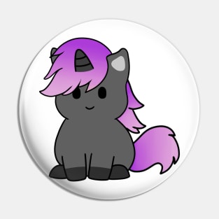 Purple Black Unicorn Pin