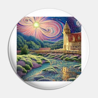 Circle of Colors Rustic Landscape Pin