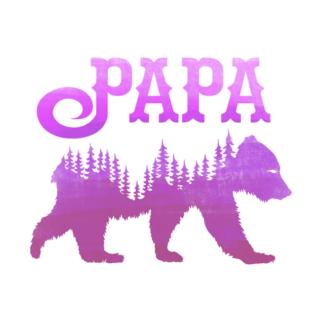 Papa Bear (Pink) by HammerApparel