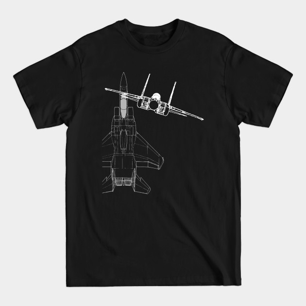 Disover F-15 Eagle Line Art Design - F 15 Eagle - T-Shirt