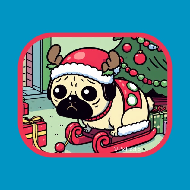 Christmas Pug by Pickledjo