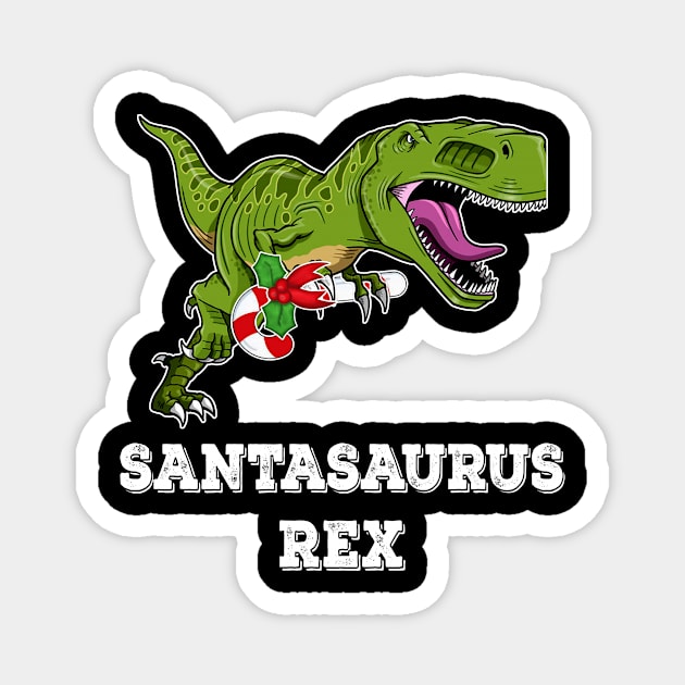 Men_s T Rex Holiday Kid Candy Cane Magnet by Danielsmfbb