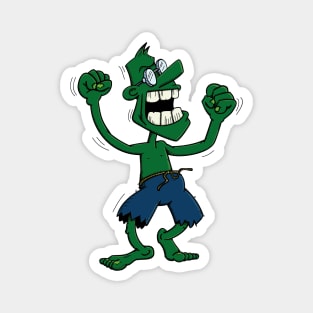 Angry Green Man Magnet