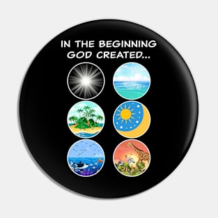 6 Days of Creation – Genesis 1-2 School Teacher & Kids Pin