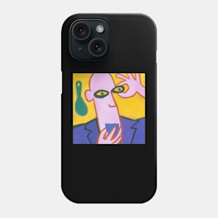 Man holding eye painting Phone Case