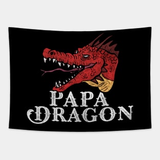 Awesome Papa Dragon Fearsome Dragon Fantasy Dad Tapestry