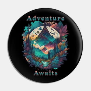 Uncharted Horizons: Embrace the Adventure Pin