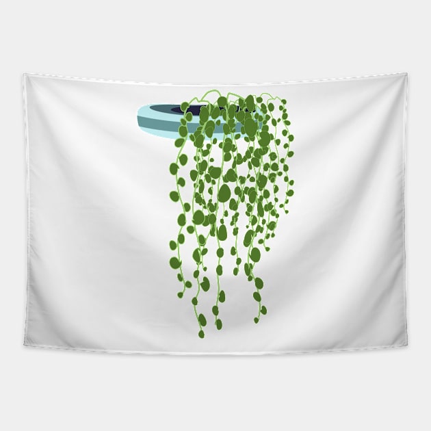 String of pearls succulent Tapestry by Orangerinka