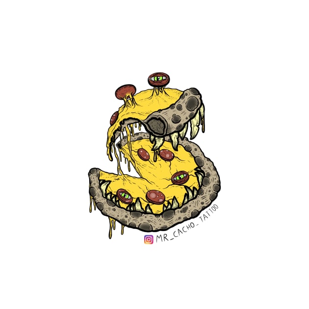 Pizza eats you instead by Mister Cacho