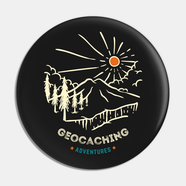 Geocaching Pin by WonkeyCreations