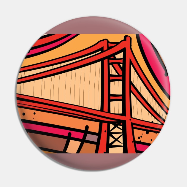 Golde Gate bridge -  SF Pin by helintonandruw