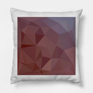 Indian Red Abstract Low Polygon Background Pillow