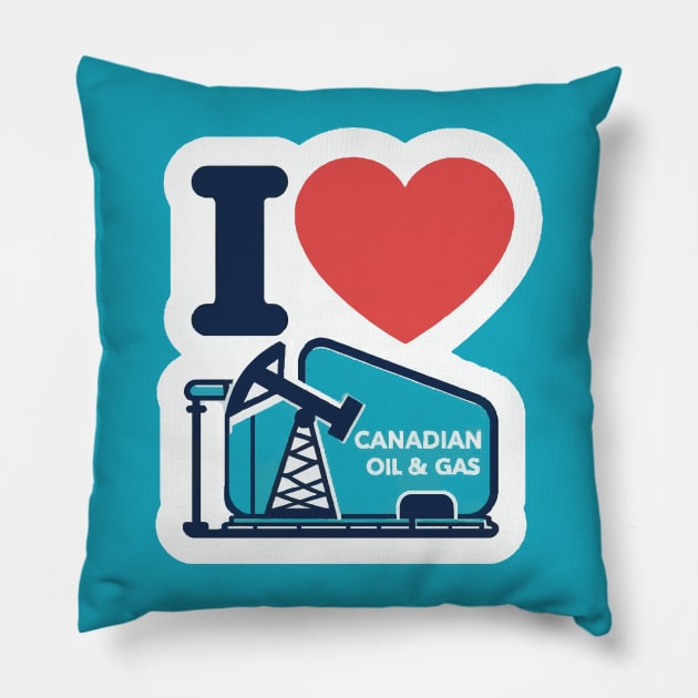 I Love Canadian Oil and Gas Pillow by SeaLife