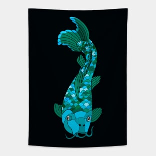 Turquoise Koi Fish Tapestry