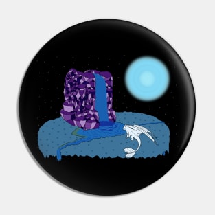 Light Fury at Waterfall Night Pin