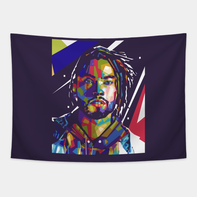 Miguel Colorful with Background Tapestry by Paradox Studio