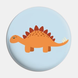 Cute little dinosaur orange Pin