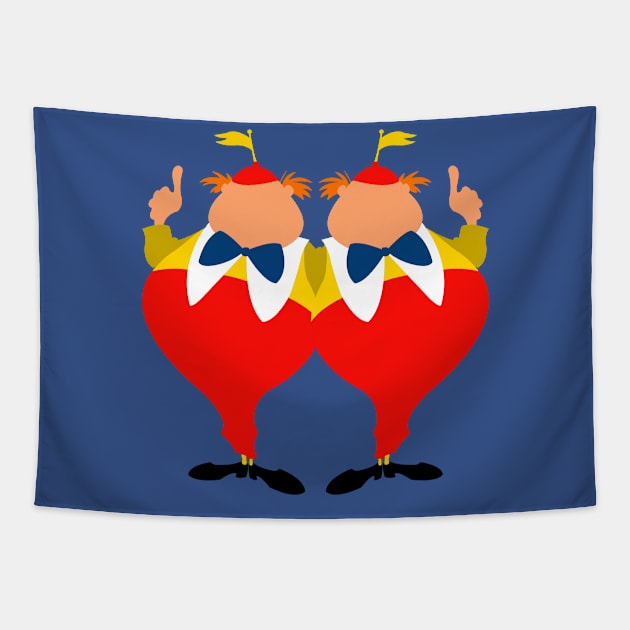 Tweedle Dee, Tweedle Dum, Wonderland Tapestry by LuisP96