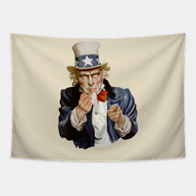 Pissed off Uncle Sam Tapestry by Knappi