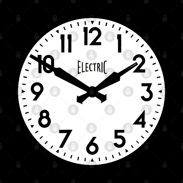 Vintage Electric Railway Station Clock - White by caseofstyle