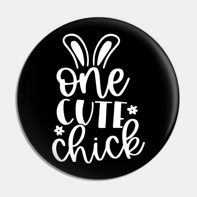 One Cute Chick Easter Day Pin by ArchmalDesign