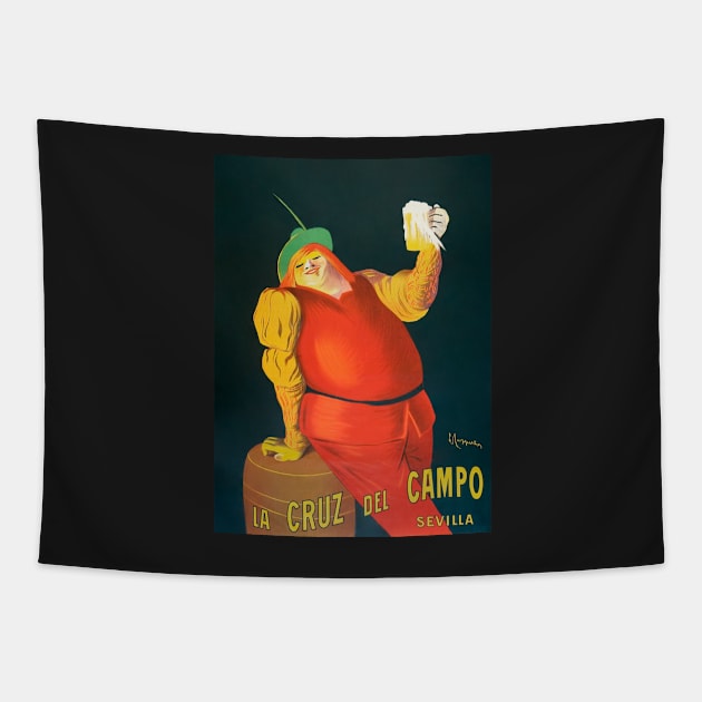 Beer advertising - Cappiello Tapestry by CozyCanvas