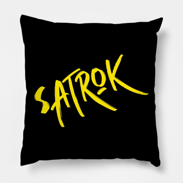 Satrok Brand (Yellow) Pillow by Satrok