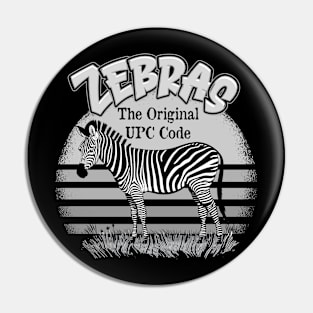 Zebras - The Original UPC Code Pin