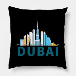 Dubai United Arab Emirates Skyline Burj Khalifa Skyscraper Pillow