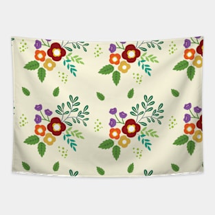 Botanical Floral Pattern Flowers Tapestry