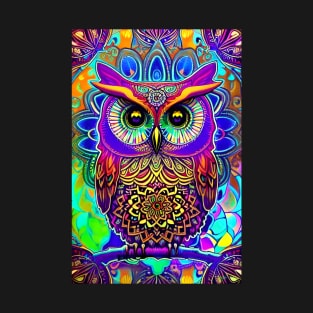 Owl Trippy Hippie Vibes 14 T-Shirt