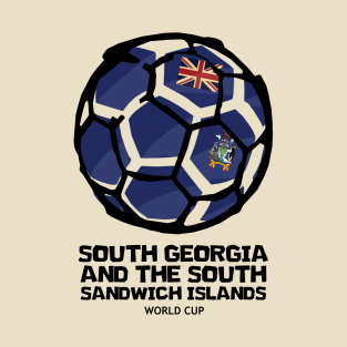 South Georgia and the South Sandwich Islands Football Country Flag T-Shirt