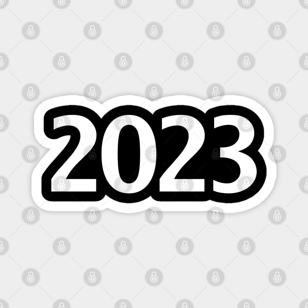 2023 Minimal White Text Typography Magnet by ellenhenryart