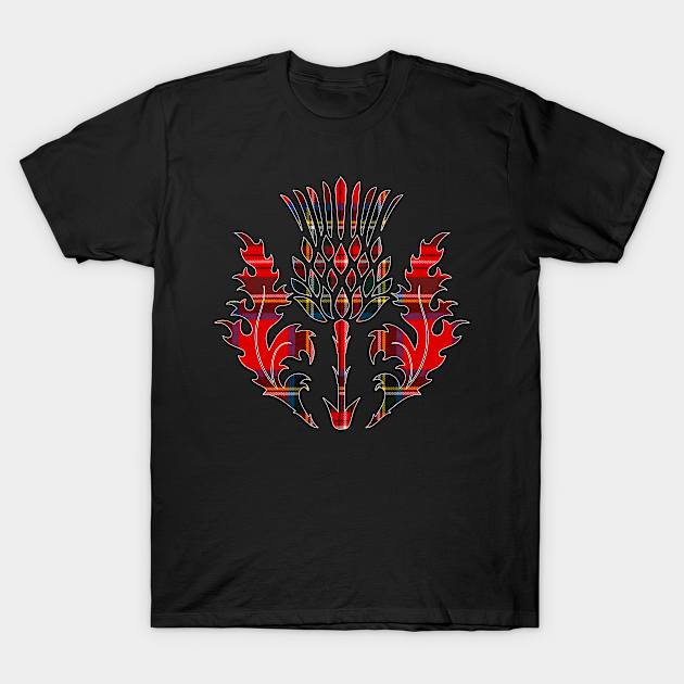 Discover Scottish Tartan Thistle Emblem - Scottish - T-Shirt