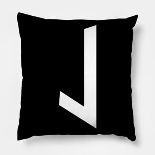 J – Greek Mythology - White Letter J Pillow