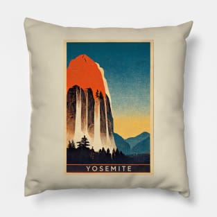 Yosemite National Park Retro Pillow