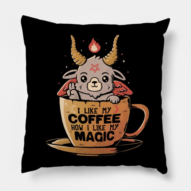 Black Coffee Pillow by eduely