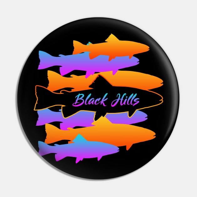 Black Hills Fishing Trout Pin by Shawnsonart