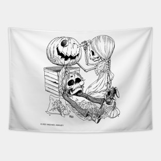 Pumpking Carving Tapestry