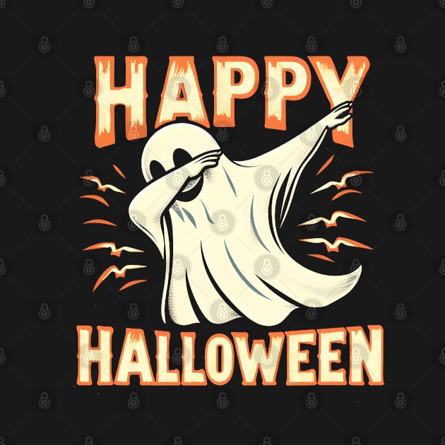 Happy Halloween Dabbing Ghost by teecloud