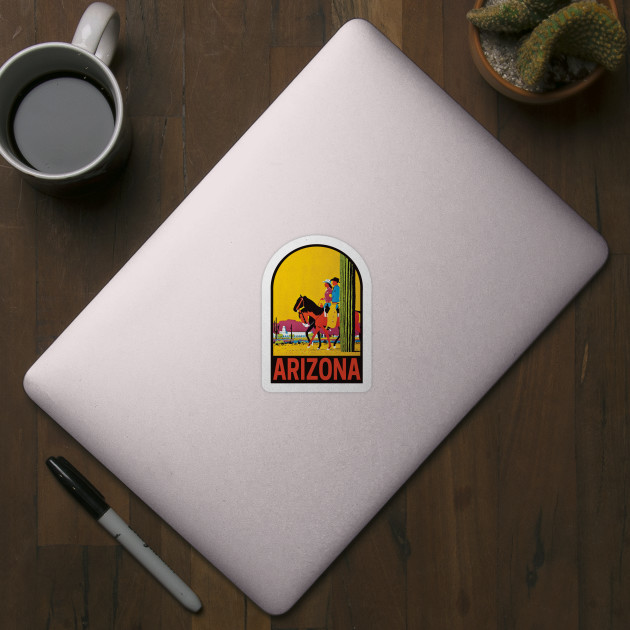 Vintage Arizona Travel Decal Arizona Sticker Teepublic