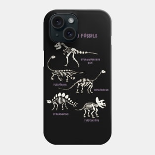 Dinosaur Fossils - placement in purple Phone Case