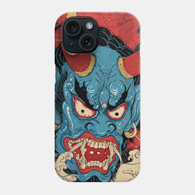 A Japanese Oni Youkai Art Phone Case by moreirapod