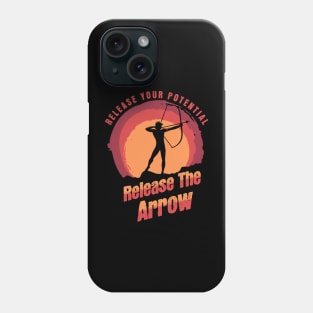 Release Your Potential Release The Arrow Traditional Archery Bow hunting Deer Hunting Phone Case