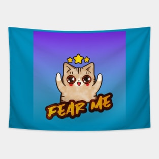 Fear Me (spooky kitten cartoon) Tapestry