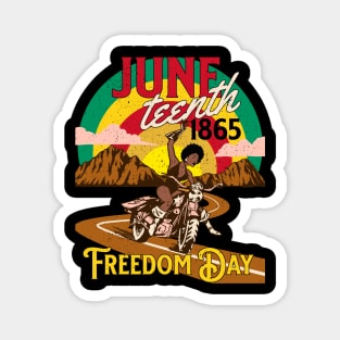 Juneteenth 1865 Freedom Day Vintage Juneteenth Black Freedom Magnet
