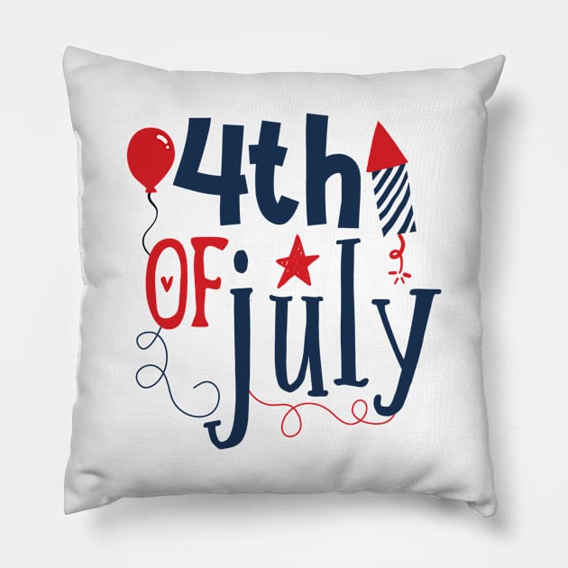 4th of july shirt Pillow by zebra13