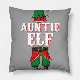 Auntie Elf - Matching Family Christmas design Pillow