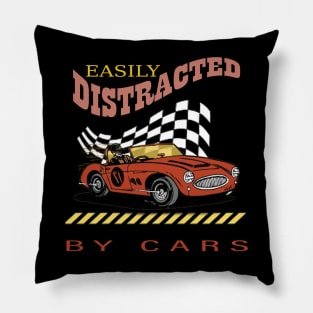 Easily distracted by cars Pillow